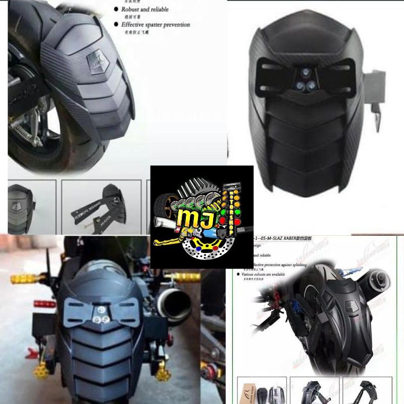 Jual Mud Guard/Mudguar New Shark Power Universal R15,Cbr150r,Vixion,Xabre,Ninja,R25 & Motor Lain