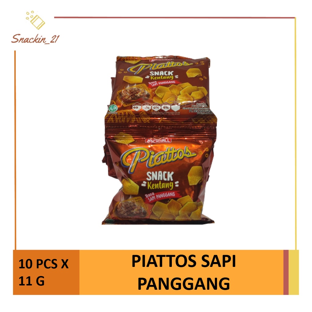 Jual Piattos Rasa Sapi Panggang (Isi 10 Pcs x 11 gr) | Shopee Indonesia