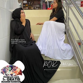 Rok Plisket Panjang 100 Cm SPECIAL EDITION Pleated Skirt Rok Rempel Besar Rok