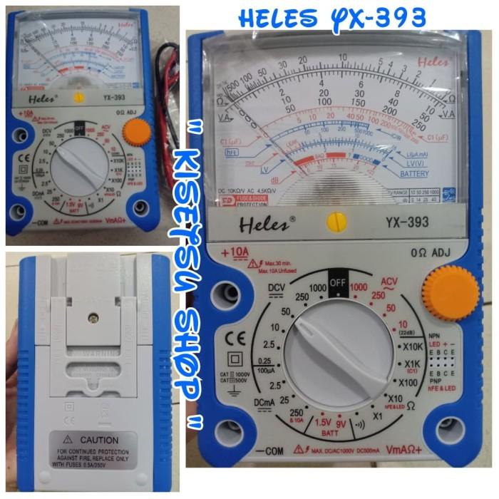 Jual MULTITESTER / MULTIMETER HELES YX - 393 ORIGINAL MANUAL ( ANALOG ...