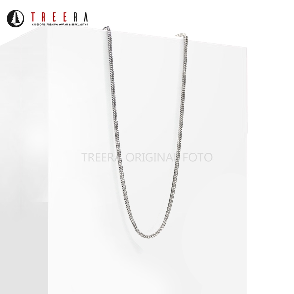 Jual Treera Kalung Pria Wanita Titanium Silver Rantai Original Anti