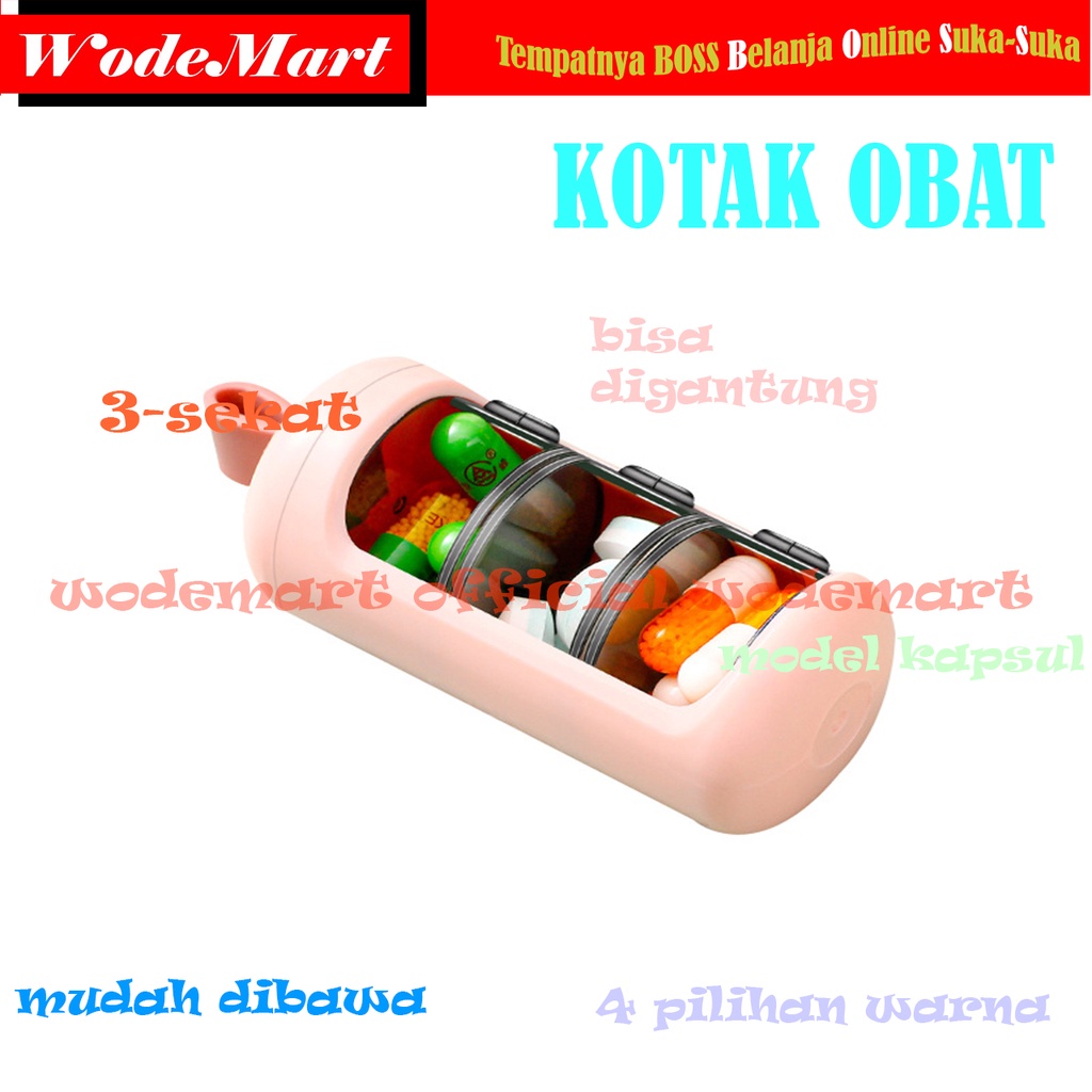 Jual Pill Box Kotak Obat Model Kapsul Warna Shopee Indonesia