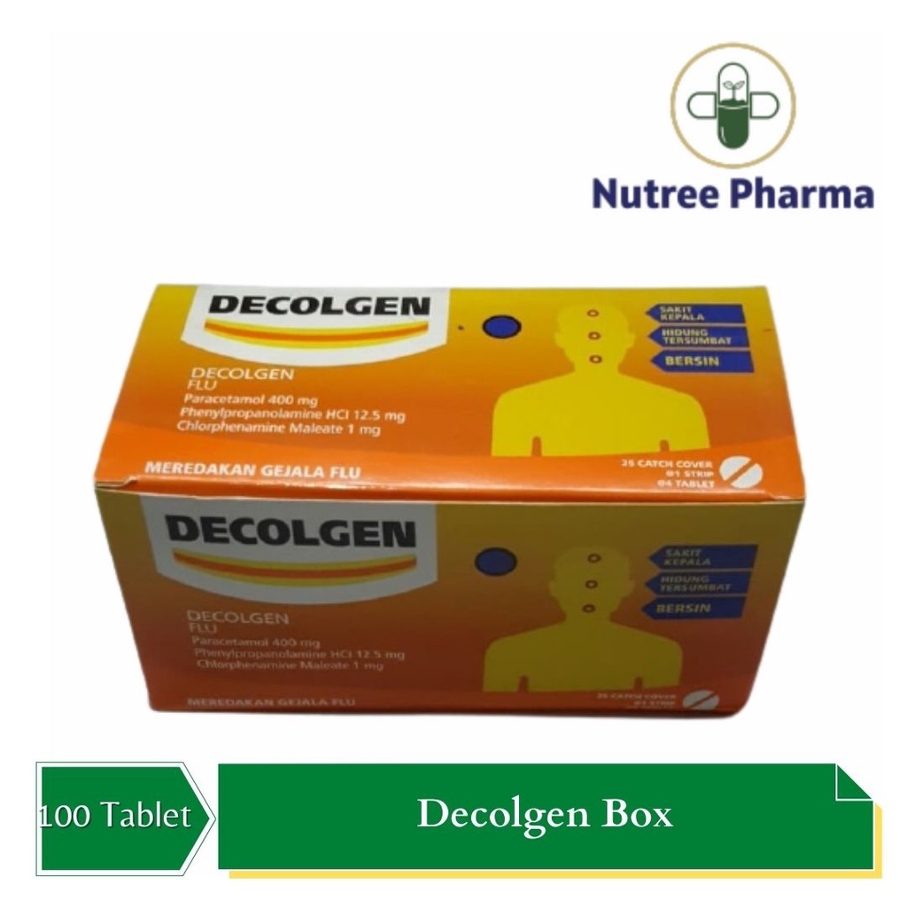 Jual DECOLGEN TABLET BOX ISI 100 TABLET | Obat Batuk Pilek/ Demam ...