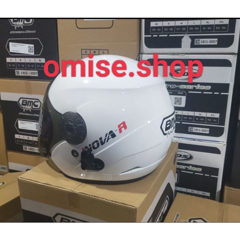Jual Helm BMC Inova R Solid White Half Face L | Shopee Indonesia