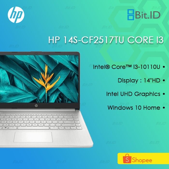 Jual Notebook Hp 14s Cf2517tu Core I3 4gb 256gb Ssd W 10ohs Silver Shopee Indonesia 1168