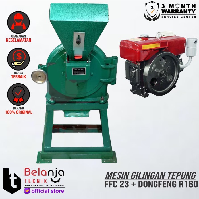 Jual Mesin Gilingan Tepung - Disk Mill FFC 23 Plus Dongfeng R180 ...