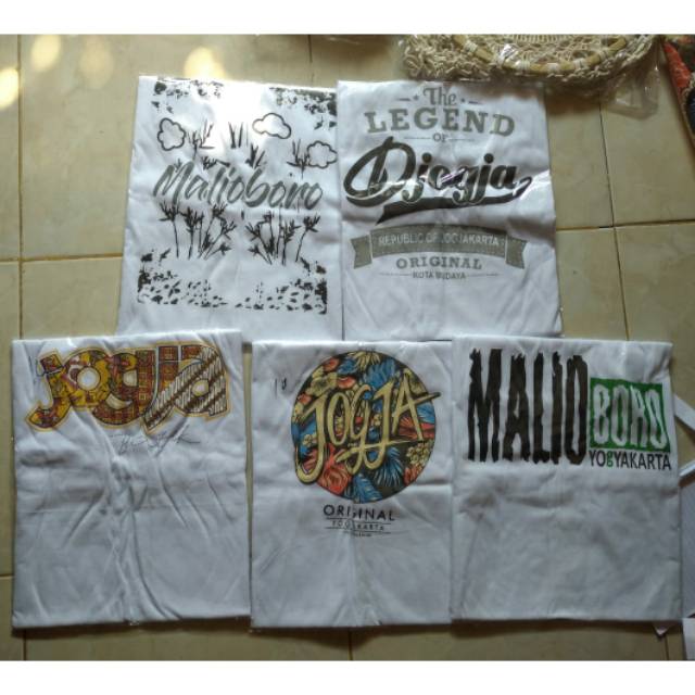 Jual KAOS JOGJA KAOS DISTRO KAOS MALIOBORO YK KHUSUS PUTIH UKURAN M dan