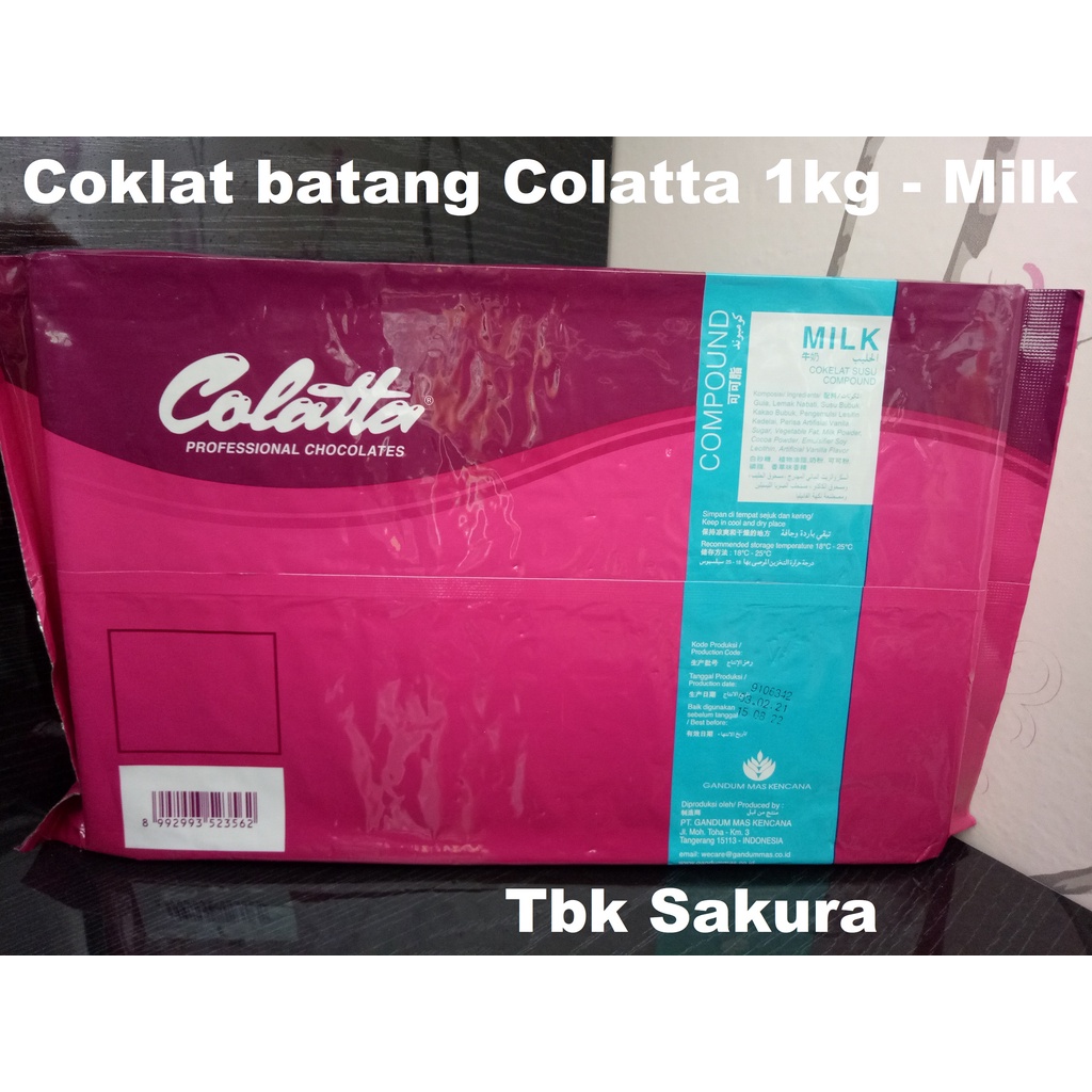Jual Coklat Batang COLATTA 1Kg / DCC / Dark Compound colatta | Shopee ...