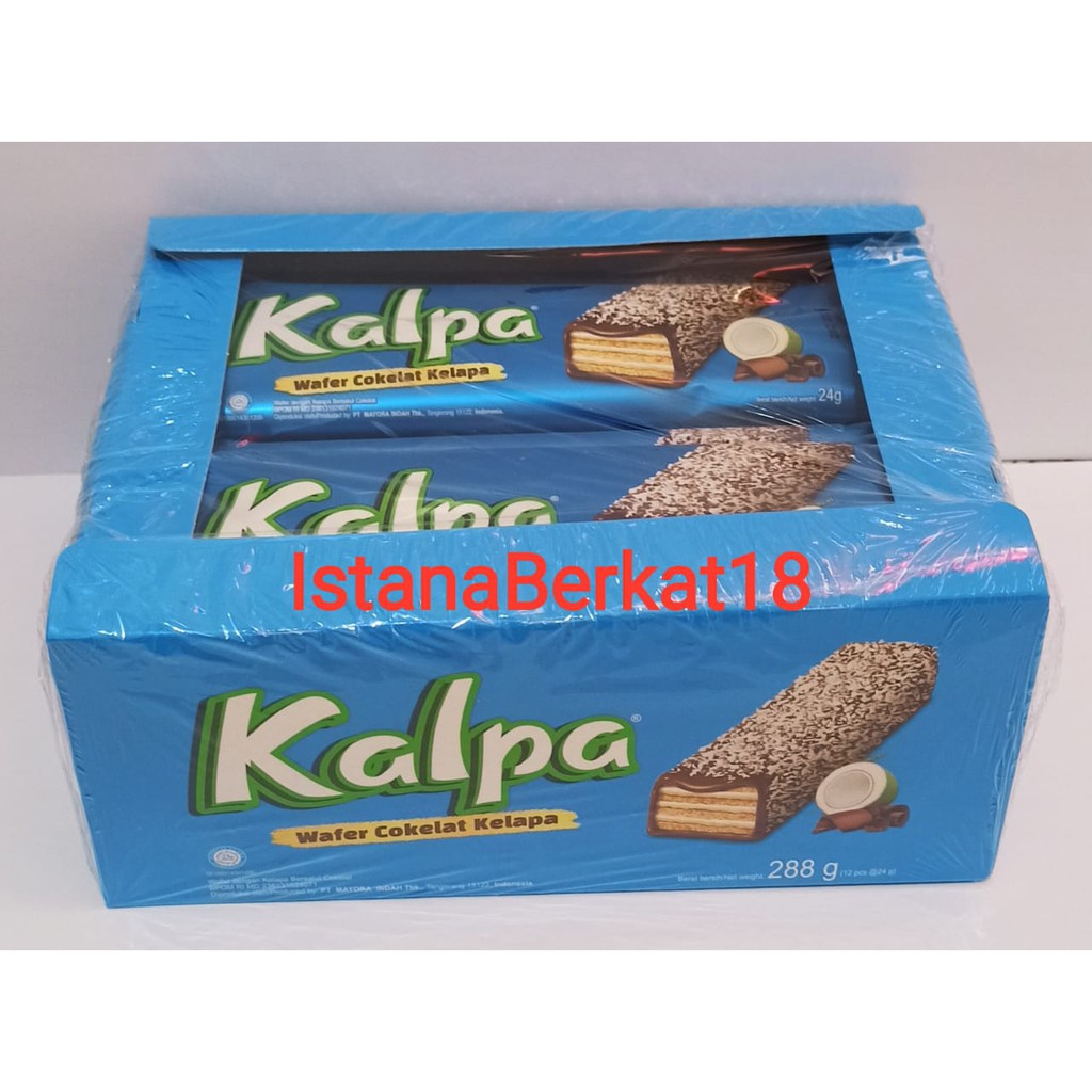 Jual Kalpa Wafer Coklat Kelapa 1 Box Dus Pak Isi 12 Pcs 24gr 24 Gram