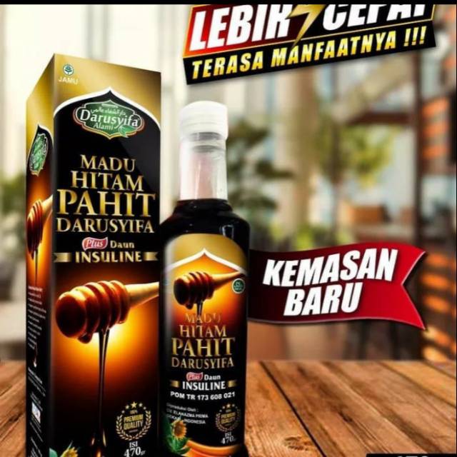 MADU HITAM PAHIT INSULIN DARUSYFA / MADU DIABET PLUS PROPOLIS 470gr / md insulin albarru