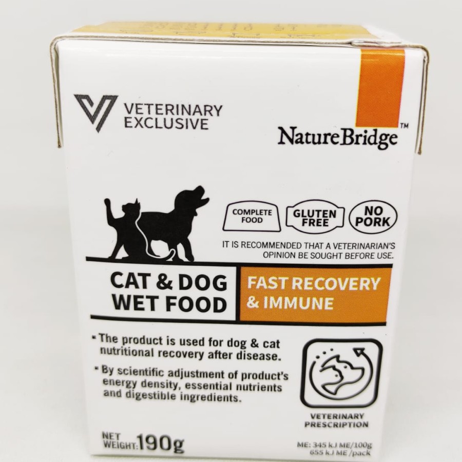 Jual Nature Bridge Cat & Dog Wet Food - Fast Recovery & Immune (190 gr ...