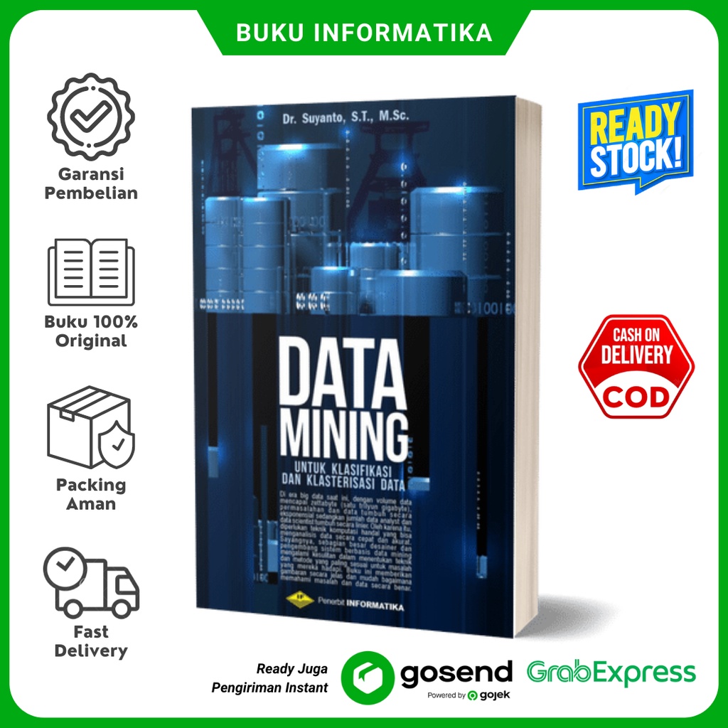 Jual Buku Data Mining Untuk Klasifikasi Dan Klasterisasi Data (Edisi ...