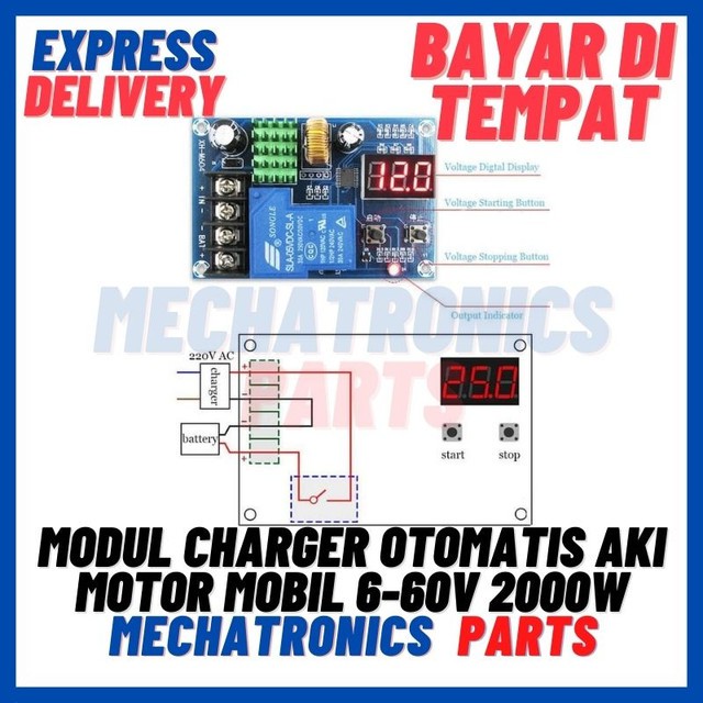 Jual [PSU-9045] MODUL CHARGER OTOMATIS AKI MOTOR MOBIL 6-60V 2000W ...