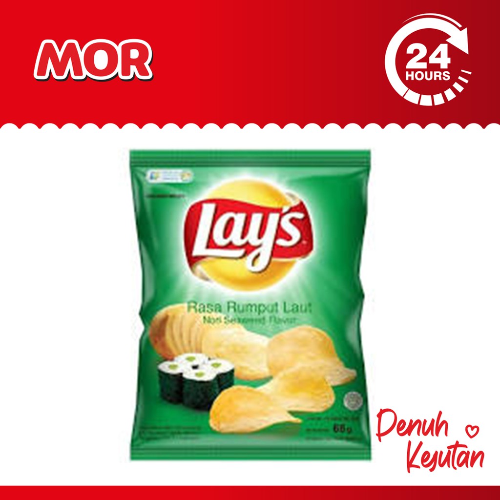 Jual Lays Rasa Rumput Laut Nori Seaweed Flavour 68 Gr Shopee Indonesia