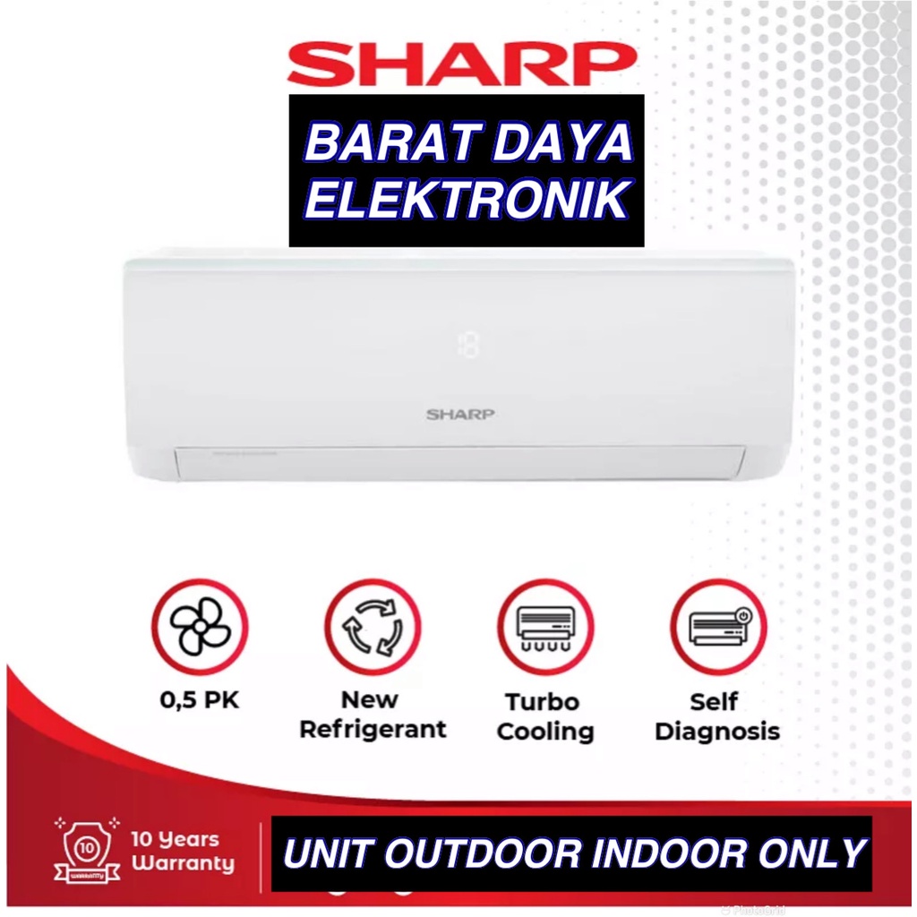Jual AC SHARP 05BEY AC Split 1/2 PK dan 1 PK 09BEY Hanya Unit Saja ...
