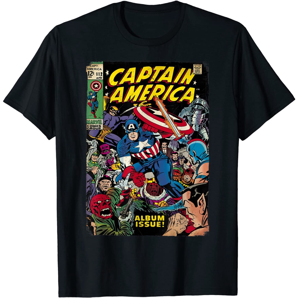 Jual Baju Kaos Marvel Captain America Avengers Comic Cover Graphic T ...