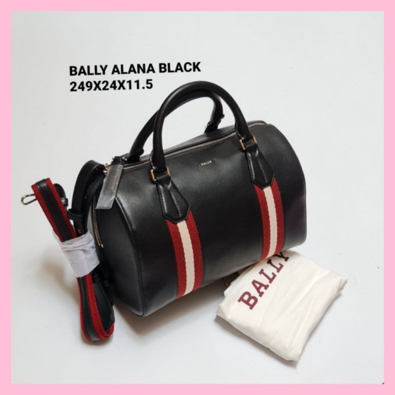 Jual Tas Wanita BALLY ALANA Color BLACK Stripe Red White. Branded Original
