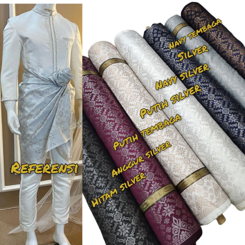 Jual Kain Songket Meteran,songket Semi Palembang,songket Mesin,bahan ...