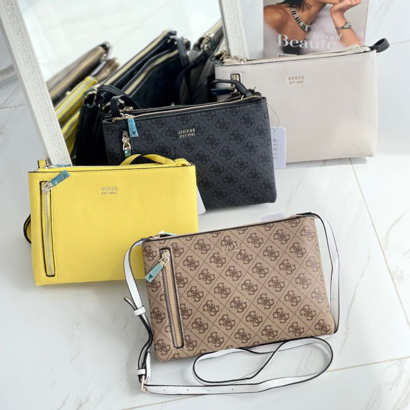 Jual Guess Naya Double Zip Crossbody Bag Original / Tas Guess Original