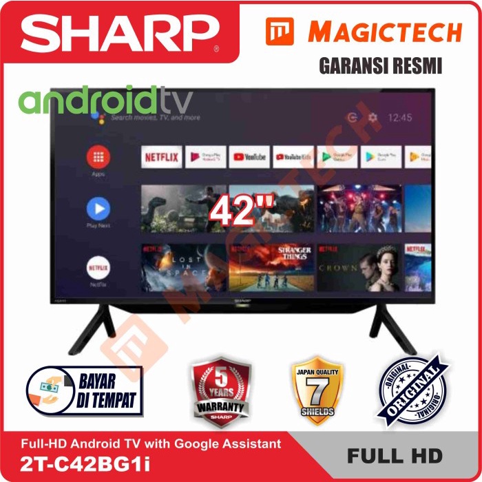 Jual Tv Led Sharp Inchi T C Bg I Full Hd Android Tv Shopee Indonesia