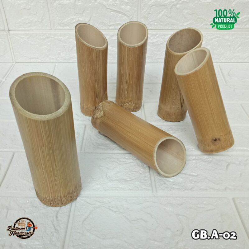 Jual Gelas Bambu Natural Type Gba 02 Shopee Indonesia 3132