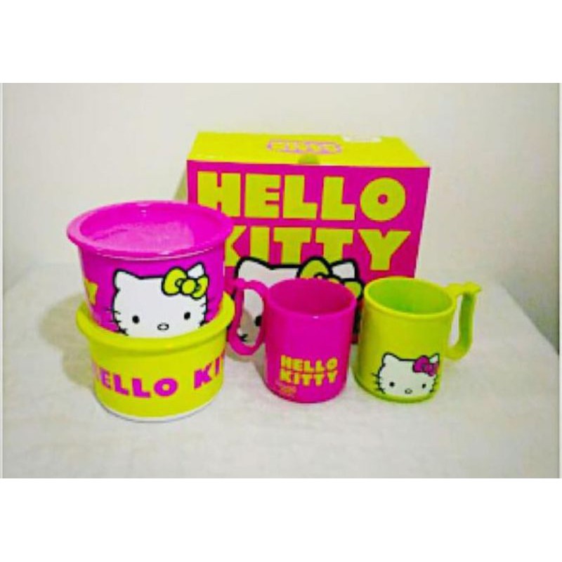 Jual hello kitty snack time set tupperware - Jakarta Barat - Michie  Hairbows