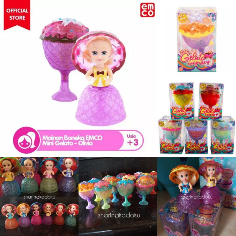 Jual Emco Mini Cupcake Gelato Surprise Boneka mainan princess