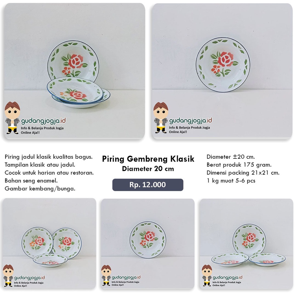 Jual Piring Gembreng - Piring Jadul - Piring Jawa - Piring Jadul Klasik