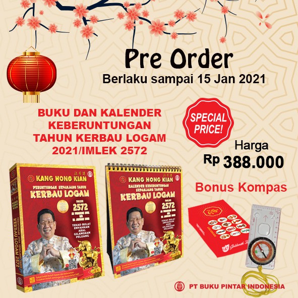 Jual Buku Kalender Keberuntungan Sepanjang Tahun Kerbau Logam 2021 Imlek 2572 KOMPAS Kang