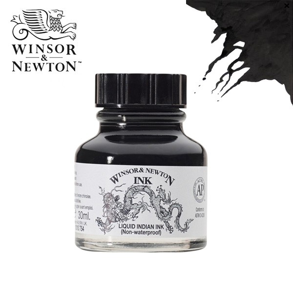 Jual Winsor & Newton Drawing Ink - Liquid Indian Ink 30ml (Non ...