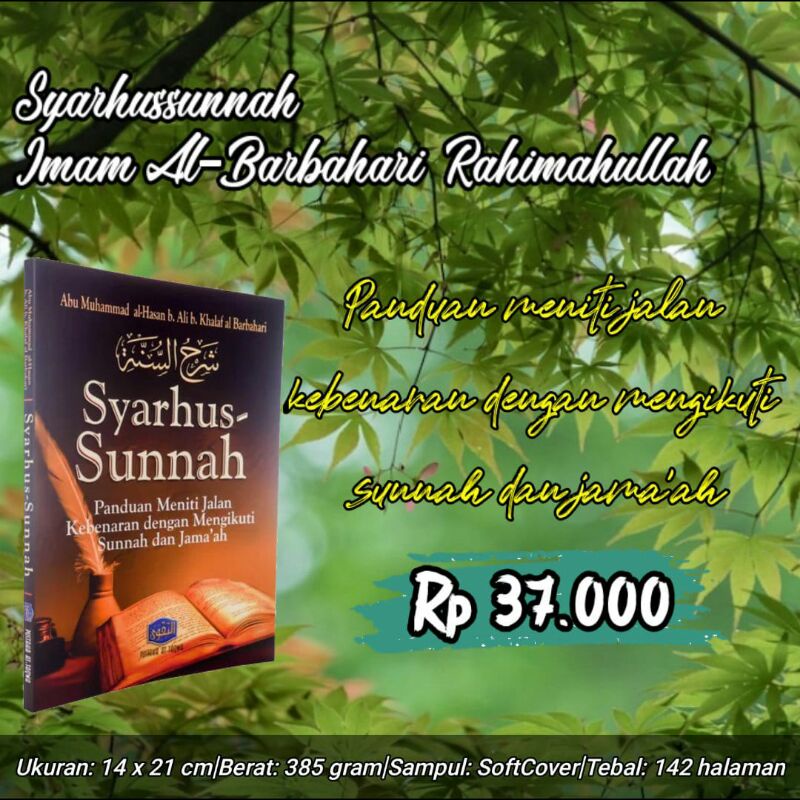 Jual Buku Syarhus Sunnah, Panduan Meniti Jalan Kebenaran Dengan ...