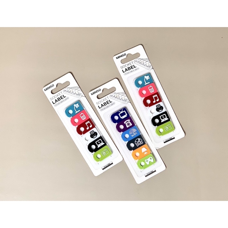 Jual MINISO Socket Label Penanda Kabel Soft Label Original | Shopee ...