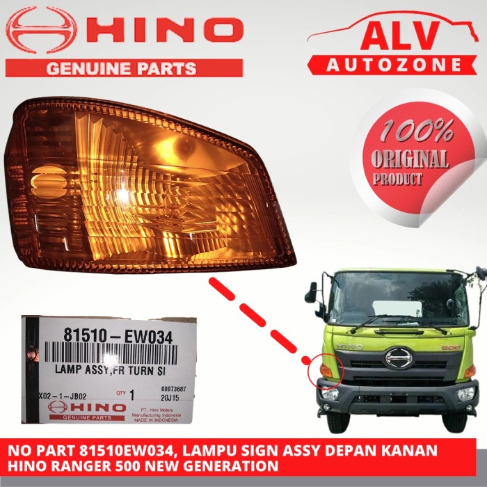 Jual LAMPU SEN/SIGN/SEIN/RITING DEPAN KANAN HINO NEW RANGER 500 ...