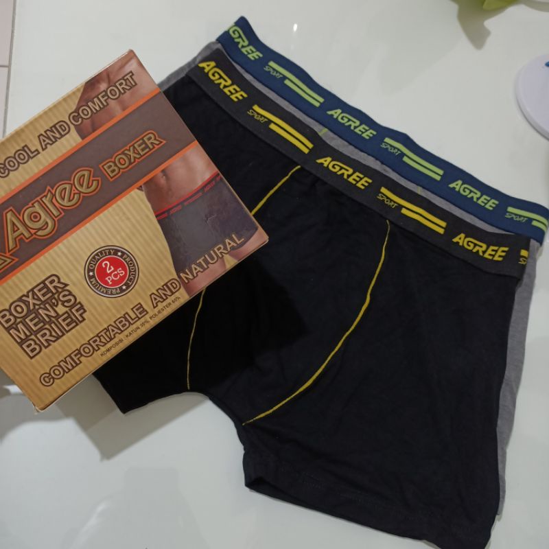 Jual Celana Dalam Boxer Pria Merk Agree Original Harga Box Isi Pc Pakaian Dalam