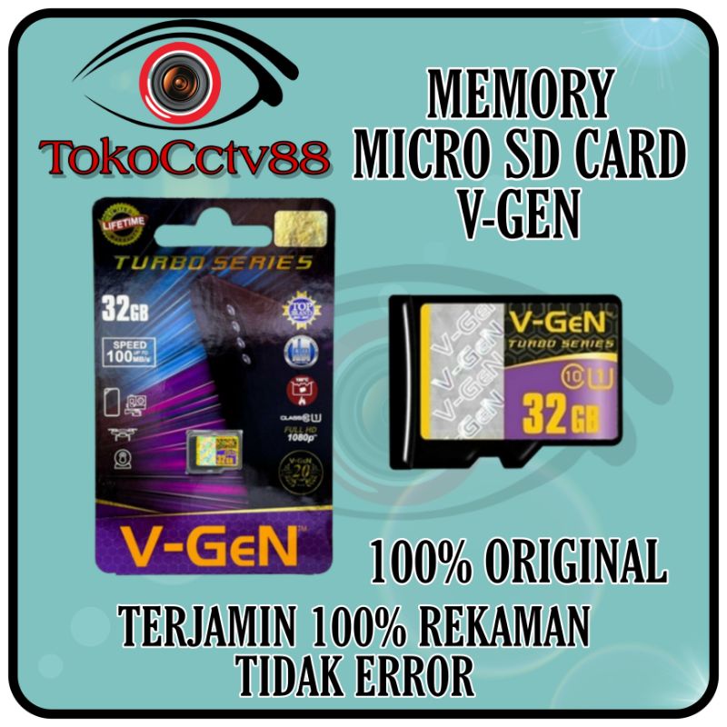 Jual MicroSD Class 10 Turbo 32GB V-GeN Micro SD Class10 32 GB Vgen ...