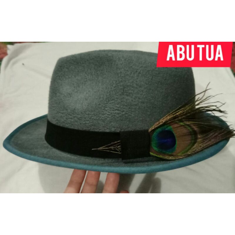 Jual Topi fedora hat bulu merak | Shopee Indonesia