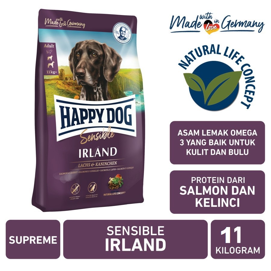 Jual HAPPY DOG SUPREME SENSIBLE IRLAND 11KG (SALMON) DOG DRY FOOD