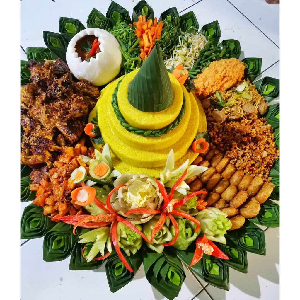 Jual Tumpeng Nasi Kuning Porsi 5 Sampai Porsi 30 Orang Halal Higienis Area Palembang Shopee 1507