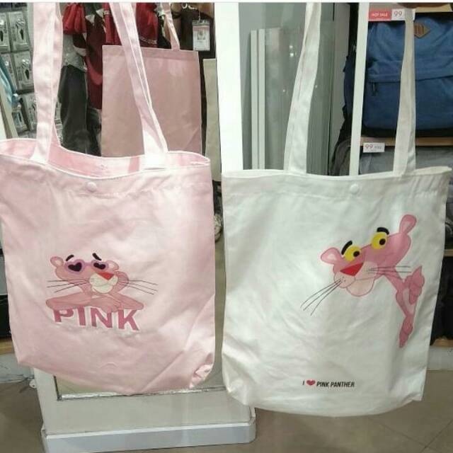 Pink panther tote hot sale bag miniso