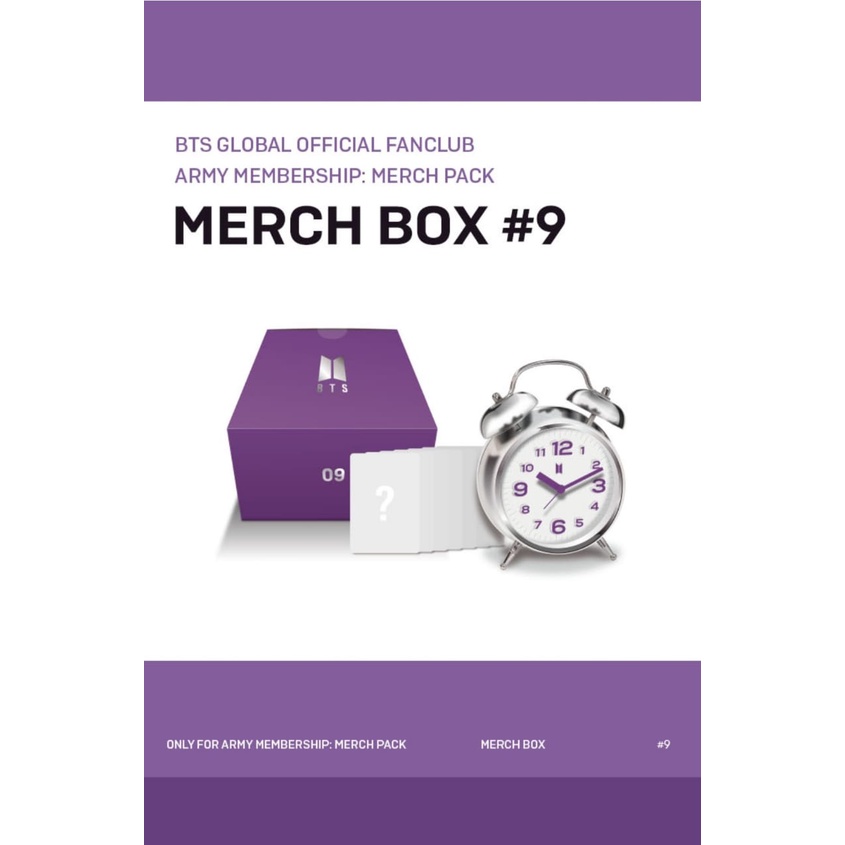 BTS MERCH BOX 9 top - ALARM CLOCK