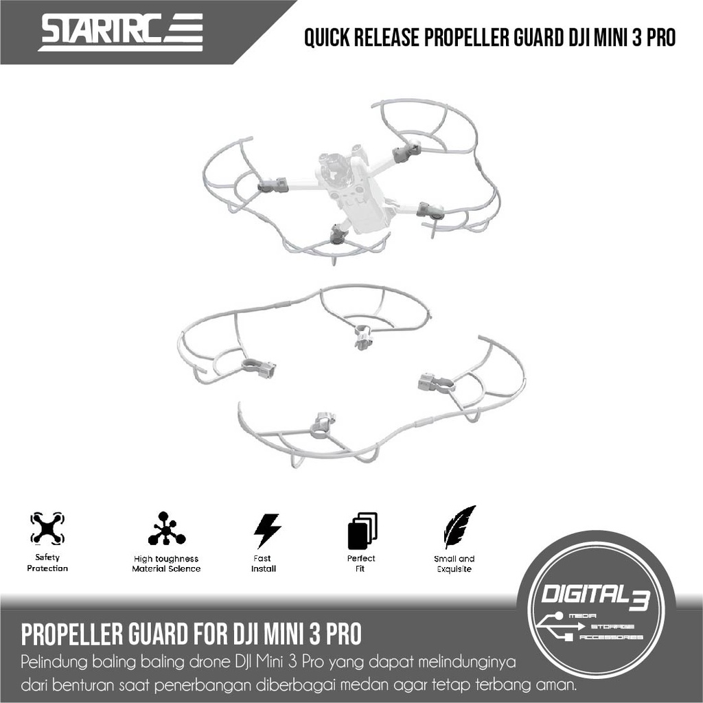 Jual STARTRC Propeller Guard for DJI Mini 3 Pro Pelindung Baling Baling ...