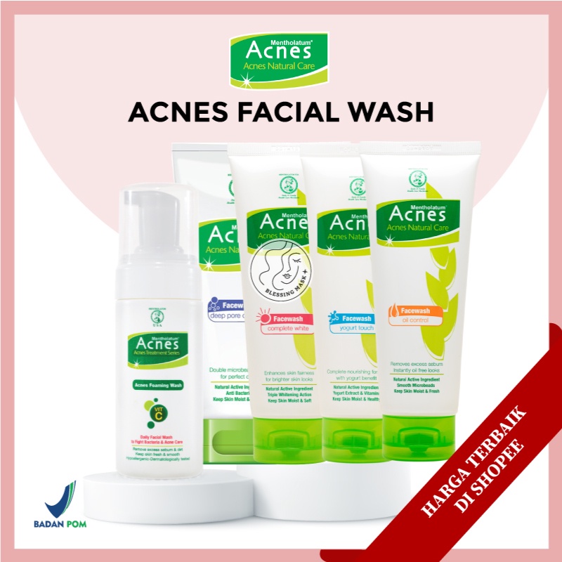 Acnes Creamy Wash |  Complete White | Oil Control | Foaming Wash | Sabun Cuci Muka Anti Jerawat Badan