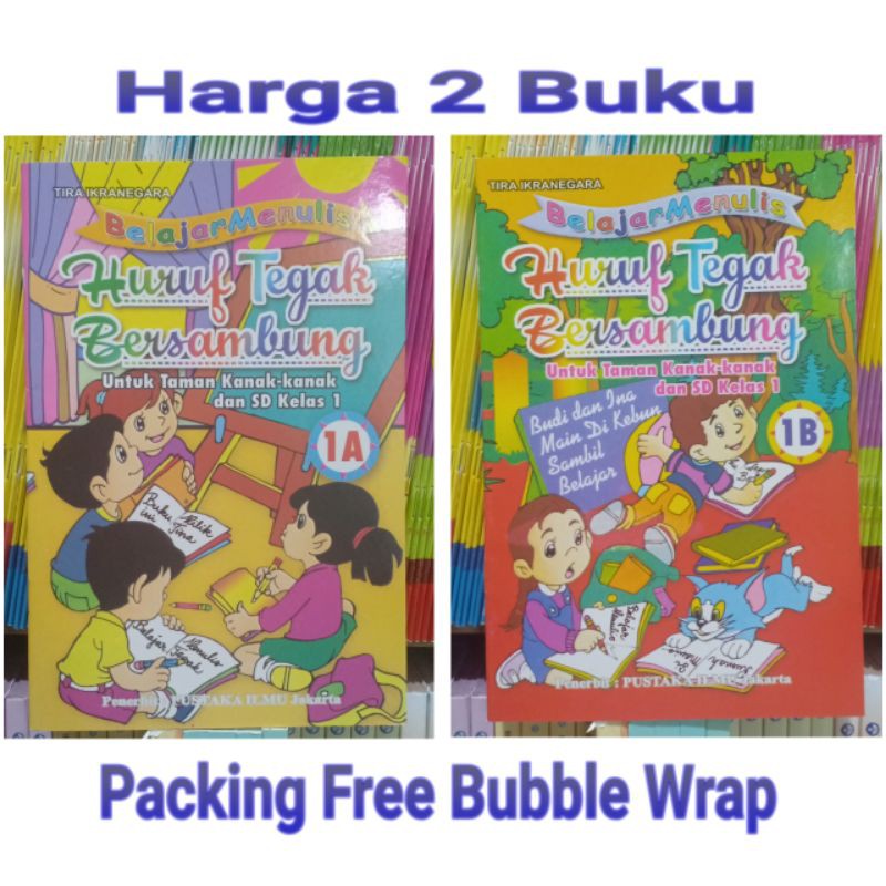 Jual Buku Anak Belajar Menulis Huruf Tegak Bersambung 1A & 1B Untuk TK ...