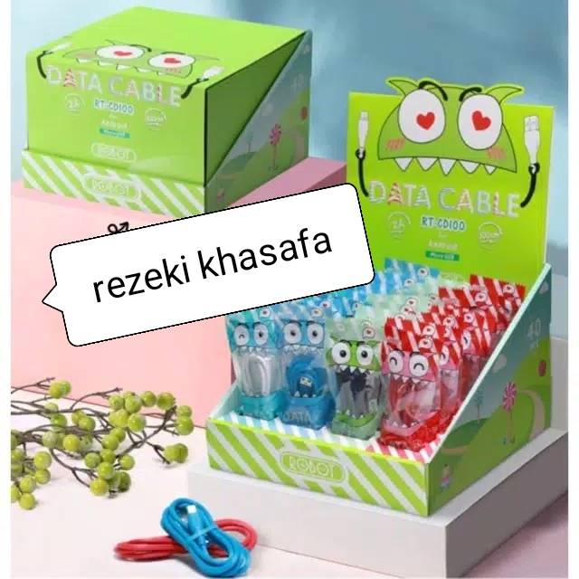 Jual Kabel data candy ROBOT RT-CD100 MICRO usb 2A ORIGINAL / candy ...