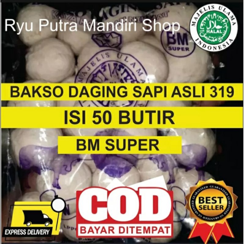 Jual Bakso Sapi Bm Super Isi 50 Daging Sapi Asli Sertifikasi Halal