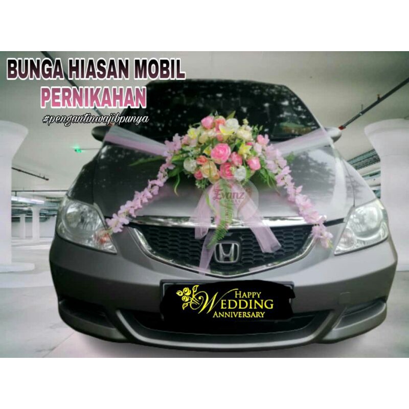 Jual Bunga Hiasan Mobil Art Satin Artificial - Bunga Mobil Pengantin