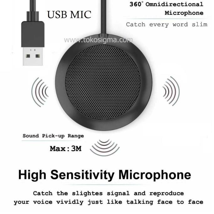 Jual READY COD ORIGINAL Microphone USB Talk 02 Mic 360 Omnidirectional ...