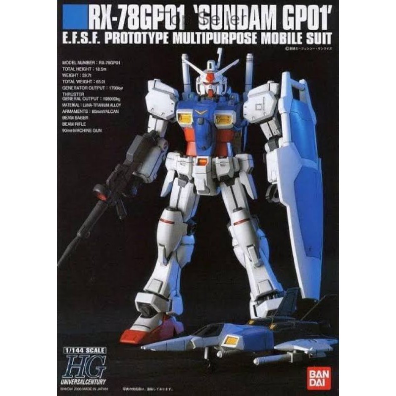 Jual bandai hg 1/144 hguc rx78 gp01 gundam | Shopee Indonesia