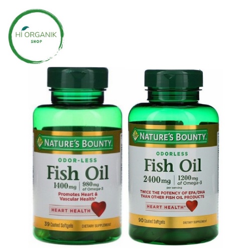 Jual Nature's Bounty Fish Oil 2400 mg 90 coated Softgels ; Triple ...