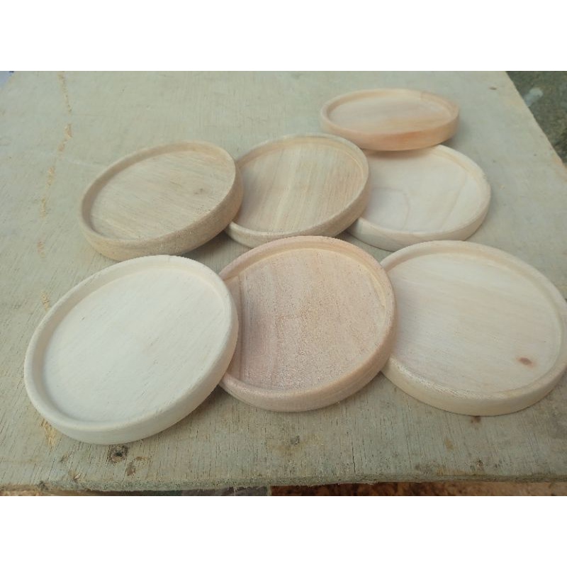 Jual WOODEN COASTER NATURAL / TATAKAN GELAS KAYU / TATAKAN GELAS KAYU ...